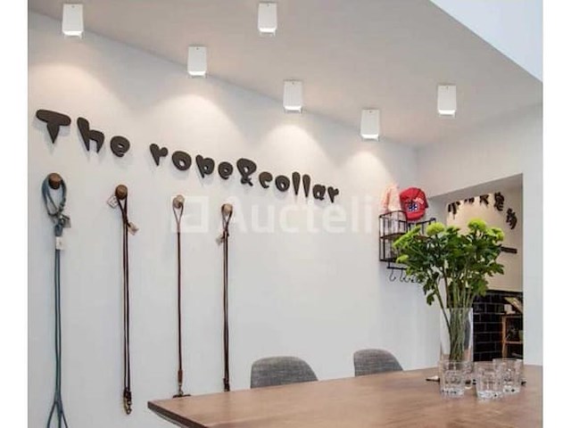 20 x gu10 oppervlakgemonteerde frames – kubus / vierkante vorm – wit / chroom - afbeelding 1 van  3