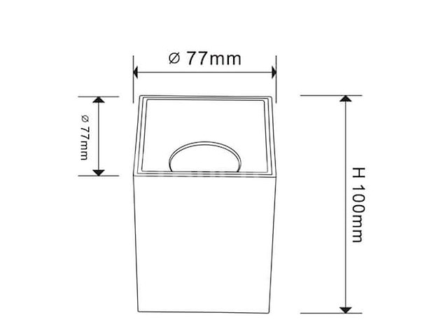20 x gu10 oppervlakgemonteerde frames – kubus / vierkante vorm – wit / chroom - afbeelding 3 van  3