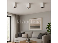 20 x gu10 oppervlakte-gemonteerde versterking – kubus / vierkante vorm – wit / bruin - afbeelding 1 van  4