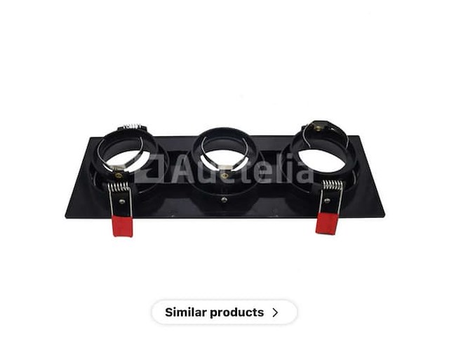 20 x gu10 verstelbare inbouwframes – rechthoekig – zwart – model ep-3 - afbeelding 1 van  5