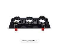 20 x gu10 verstelbare inbouwframes – rechthoekig – zwart – model ep-3 - afbeelding 1 van  5