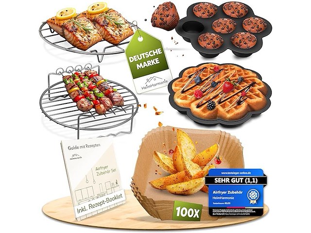 20 x heimharmonie airfryer accessoires 10delig - afbeelding 1 van  2