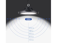 20 x highbay ufo 100w – pro design – instelbaar vermogen (60% / 80% / 100%) – 6500k cool white - afbeelding 6 van  9