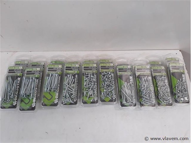 20 x houtschroeven in blister mix - afbeelding 1 van  2
