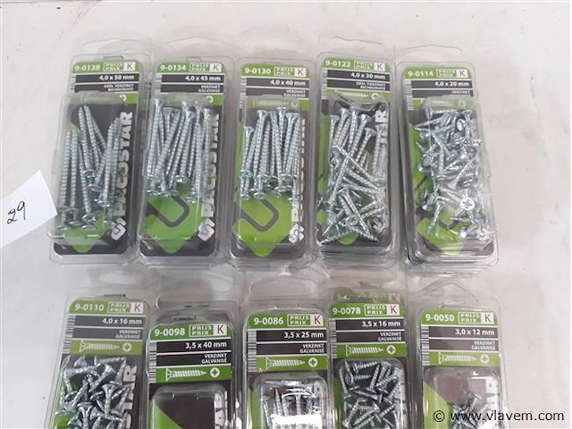 20 x houtschroeven in blister mix - afbeelding 2 van  2