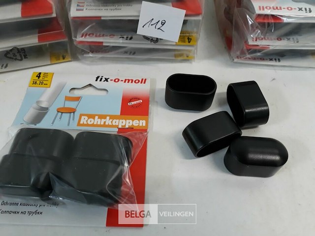 20 x insteekdop zwart 4 stuks 38x20 mm - afbeelding 3 van  3
