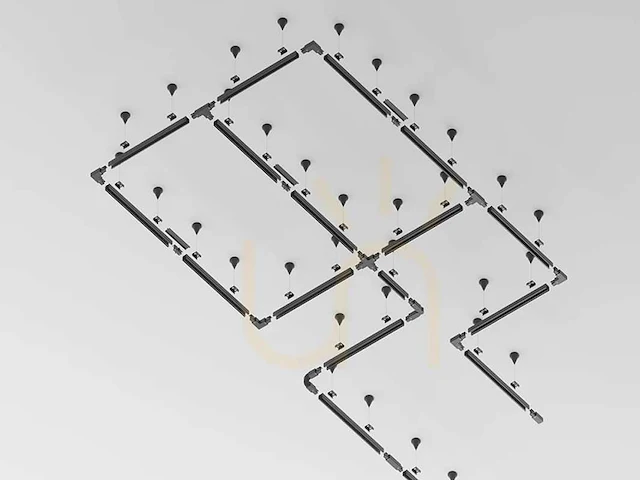 20 x intec 3-fase spanningsrail flex koppelstuk zwart - afbeelding 4 van  8