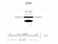 20 x intec slim led inbouwspots 24 watt nikkel - afbeelding 2 van  6