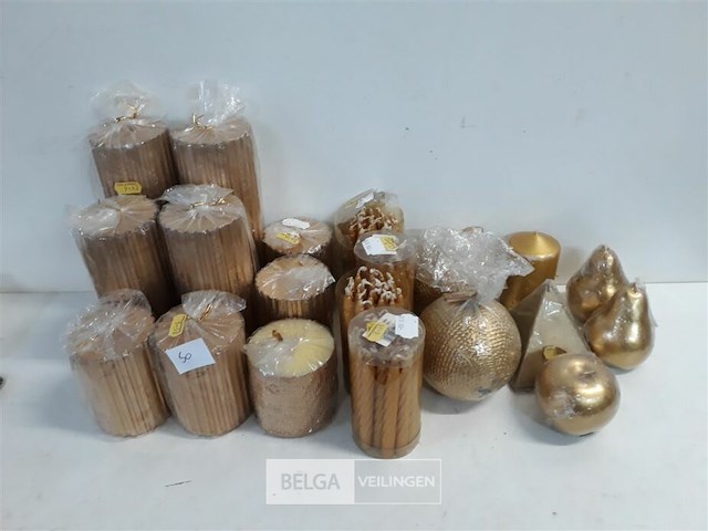 20 x kaarsen mix goud kleur - afbeelding 2 van  3