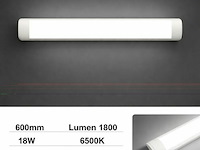 20 x led batten 18w – 60cm – 6500k koud wit – ip20 stofdicht – koppelbaar - afbeelding 2 van  6