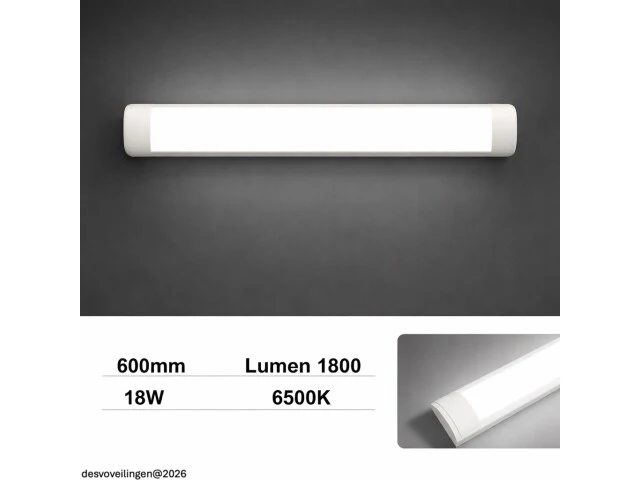20 x led batten 18w – 60cm – 6500k koud wit – koppelbaar – tetra-60 - afbeelding 2 van  6