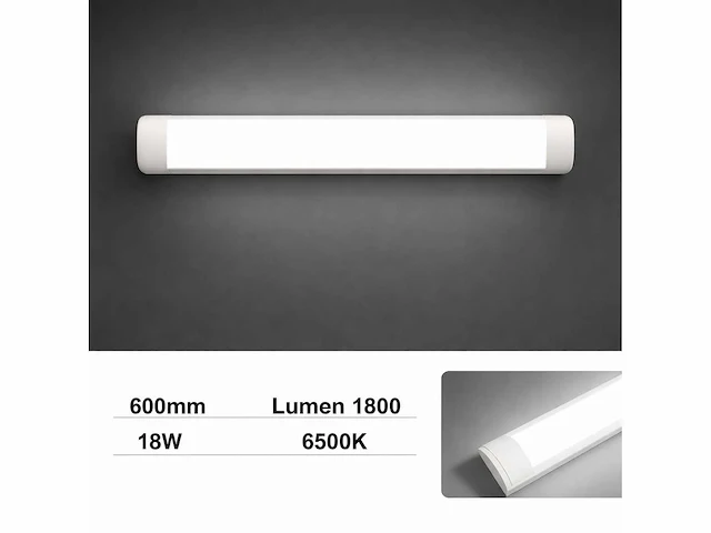 20 x led batten 18w – 60cm – 6500k koud wit – koppelbaar – tetra-60 - afbeelding 1 van  5
