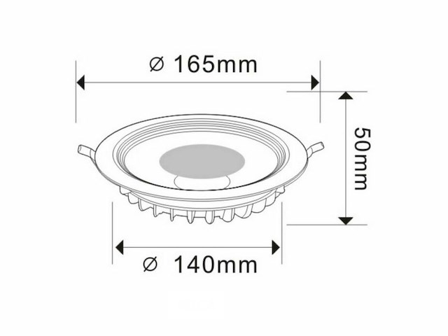 20 x led downlight – 15w – 6500k koud wit – ip20 - afbeelding 5 van  6