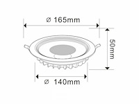 20 x led downlight – 15w – 6500k koud wit – ip20 - afbeelding 5 van  6