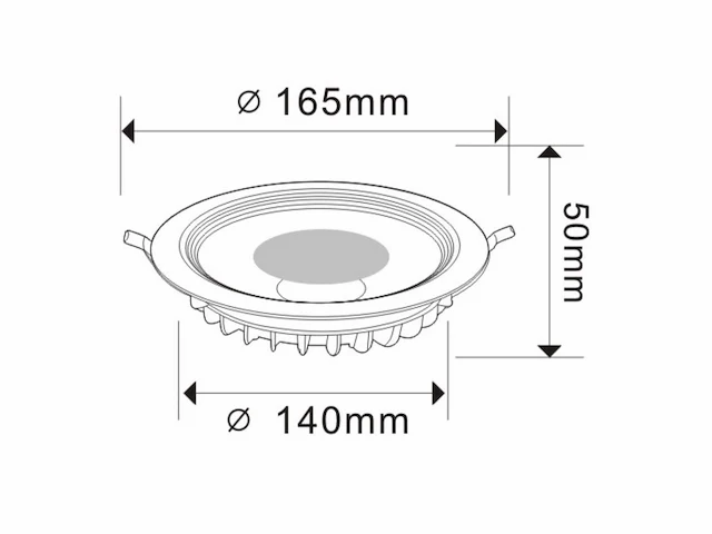 20 x led downlight – 15w – 6500k koud wit – ip20 - afbeelding 4 van  5