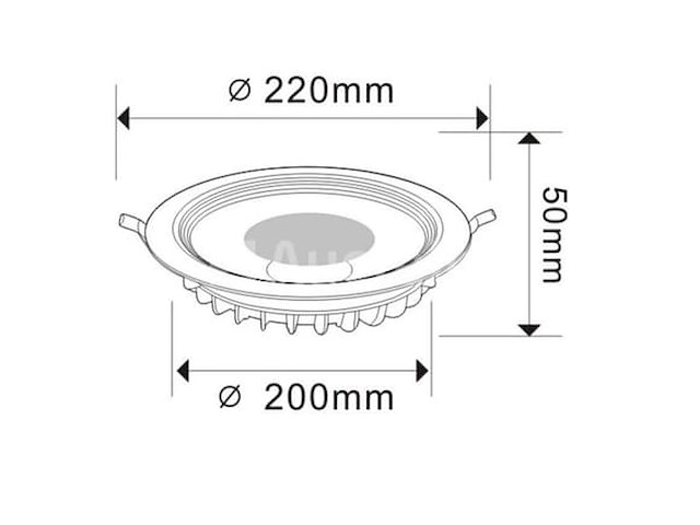 20 x led downlight – 30w – 6500k koud wit – cob – ip20 - afbeelding 3 van  4