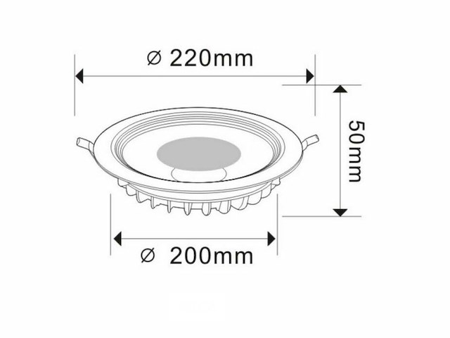 20 x led downlight – 30w – 6500k koud wit – cob – ip20 - afbeelding 5 van  5