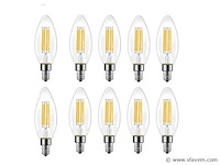 20 x led filament lamp c35 – 6w – e14 – dimbaar – 2700k warm wit - afbeelding 3 van  3