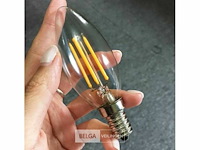 20 x led filament lamp c35 – 6w – e14 – dimbaar – 2700k warm wit - afbeelding 3 van  4