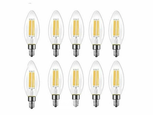 20 x led filament lamp c35 – 6w – e14 – dimbaar – 2700k warm wit - afbeelding 4 van  4