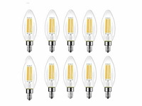 20 x led filament lamp c35 – 6w – e14 – dimbaar – 2700k warm wit - afbeelding 4 van  4