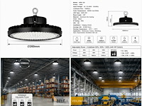 20 x led highbay ufo pro 100w – instelbaar 60% / 80% / 100% – 6500k – web-100 - afbeelding 7 van  7