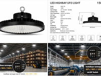 20 x led highbay ufo pro 150w – instelbaar 60% / 80% / 100% – 6500k – web-150 - afbeelding 6 van  6