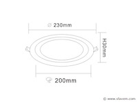 20 x led paneel – blauw / wit – 24w (18w + 6w) – aan/uit - afbeelding 3 van  5