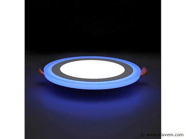 20 x led paneel – blauw / wit – 24w (18w + 6w) – aan/uit - afbeelding 1 van  5