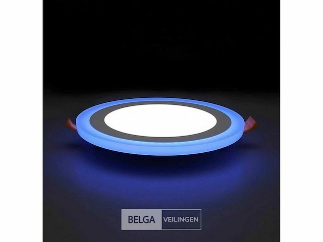 20 x led paneel – blauw / wit – 24w (18w + 6w) – aan/uit - afbeelding 1 van  6