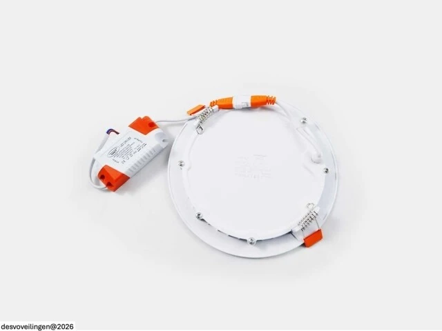 20 x led paneel – rond inbouw – 12w – 6500k koud wit – ip20 - afbeelding 3 van  5