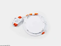 20 x led paneel – rond inbouw – 12w – 6500k koud wit – ip20 - afbeelding 3 van  5