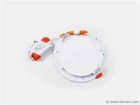 20 x led paneel – rond inbouw – 12w – 6500k koud wit – ip20 - afbeelding 2 van  4