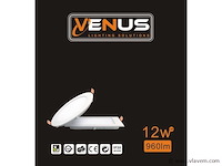 20 x led paneel – rond inbouw – 12w – 6500k koud wit – ip20 - afbeelding 4 van  4