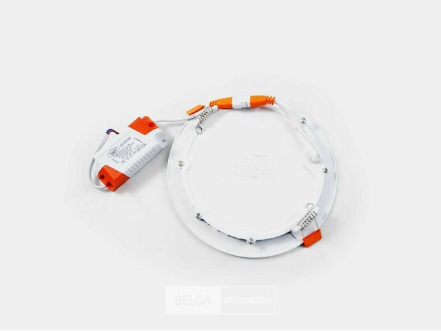 20 x led paneel – rond inbouw – 12w – 6500k koud wit – ip20 - afbeelding 3 van  5