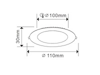 20 x led paneel – rond inbouw – 8w – 3000k warm wit – ip20 - afbeelding 2 van  4