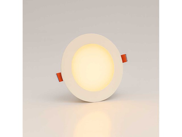 20 x led paneel – rond inbouw – 8w – 3000k warm wit – ip20 - afbeelding 1 van  4
