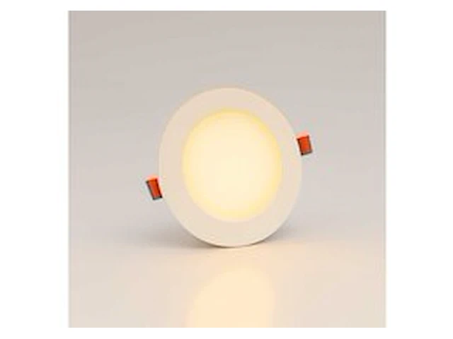 20 x led paneel – rond inbouw – 8w – 3000k warm wit – ip20 - afbeelding 1 van  5
