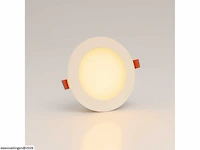 20 x led paneel – rond inbouw – 8w – 3000k warm wit – ip20 - afbeelding 2 van  5