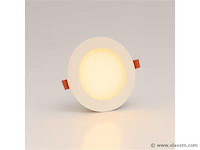 20 x led paneel – rond inbouw – 8w – 3000k warm wit – ip20 - afbeelding 1 van  4
