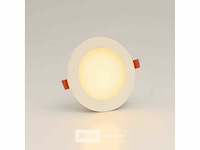 20 x led paneel – rond inbouw – 8w – 3000k warm wit – ip20 - afbeelding 1 van  5