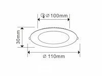 20 x led paneel – rond inbouw – 8w – 3000k warm wit – ip20 - afbeelding 4 van  5