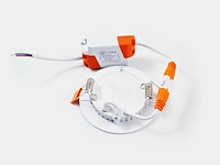 20 x led paneel – rond inbouw – 8w – 3000k warm wit – ip20 - afbeelding 2 van  4