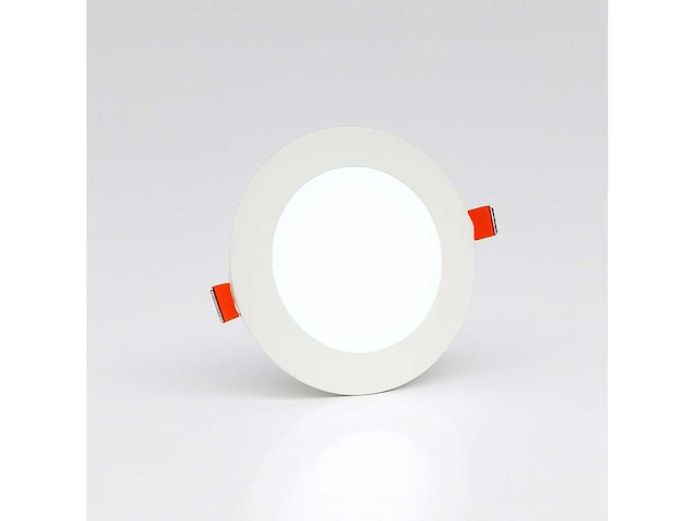 20 x led paneel – rond inbouw – 8w – 6500k koud wit – ip20 - afbeelding 1 van  4