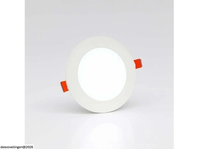 20 x led paneel – rond inbouw – 8w – 6500k koud wit – ip20 - afbeelding 2 van  5