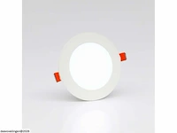 20 x led paneel – rond inbouw – 8w – 6500k koud wit – ip20 - afbeelding 2 van  5
