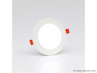 20 x led paneel – rond inbouw – 8w – 6500k koud wit – ip20 - afbeelding 1 van  4