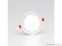 20 x led paneel – rond inbouw – 8w – 6500k koud wit – ip20 - afbeelding 1 van  4