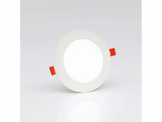 20 x led paneel – rond inbouw – 8w – 6500k koud wit – ip20 - afbeelding 1 van  4