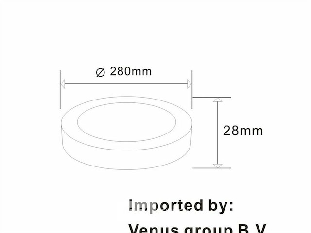 20 x led-paneel – ronde opbouwmontage – 30w – 3000k – warm wit - afbeelding 5 van  6